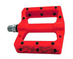 PEDALES PLATAFORMA COMPOSITE CON PINES REMOVILBLES ROJO