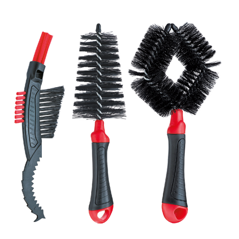 Set 3 Cepillos WELDTITE para limpieza de bicicleta